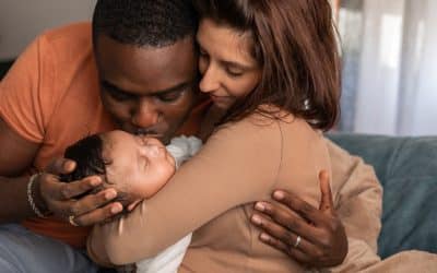 Couple with newborn baby