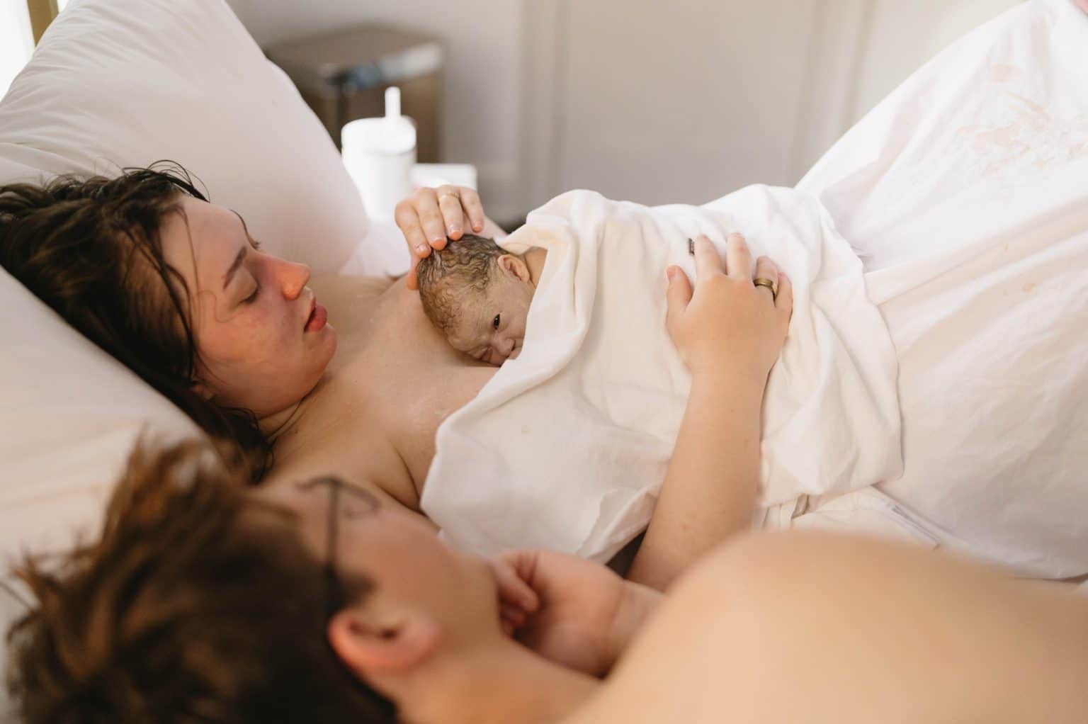 Parents with a new baby
